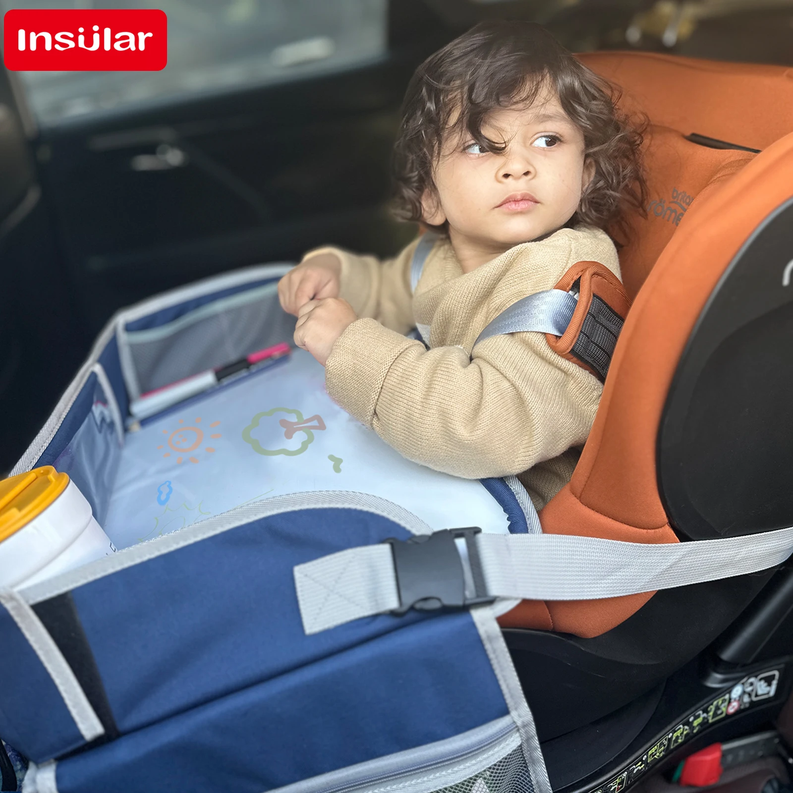 INSULAR 折りたたみ式子供用トラベルトレイ 多機能車用 - Kids Toys Drawing Easy のレビューと価格